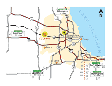 Drg Travel Information St Charles Illinois Regional Map