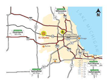 St. Charles, Illinois - Regional map